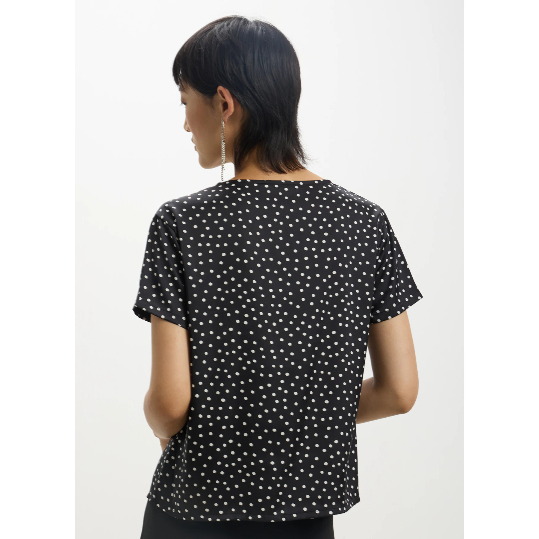 Blusa a pois in raso