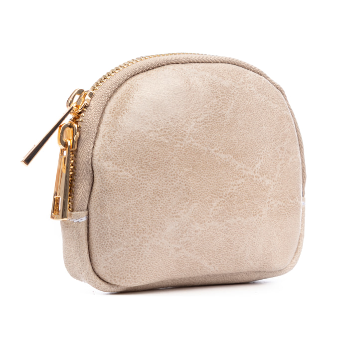 Baratili monedero portatodo mujer. Piel auténtica Gamuza acabado lavado a la piedra.