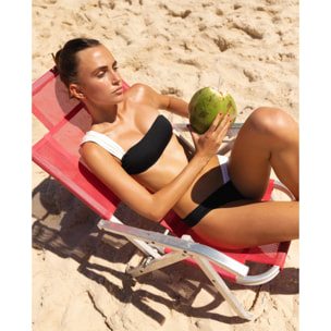 Top de bikini bandeau asimétrico