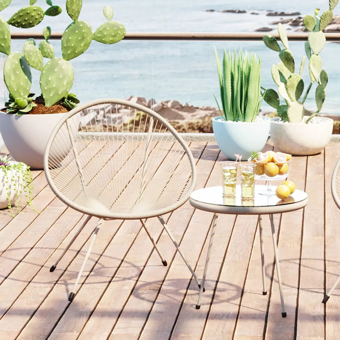 Salon de jardin Acapulco Mono beige Kare Design