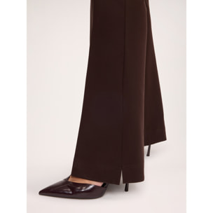 Fiorella Rubino - Pantaloni flare in Punto Milano - Marrone
