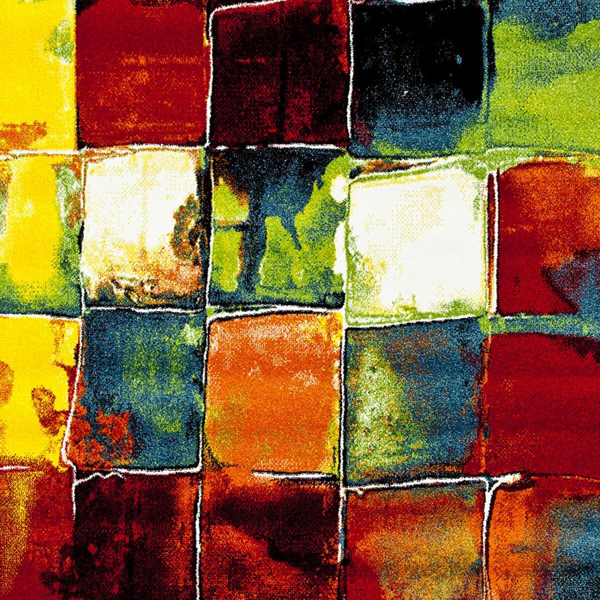 Tapis géométrique déstructuré BEHE multicolore