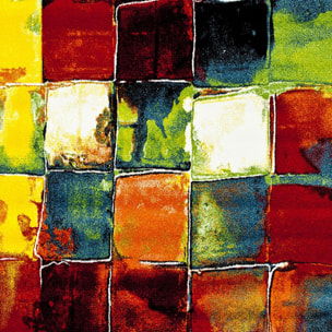 Tapis géométrique déstructuré BEHE multicolore