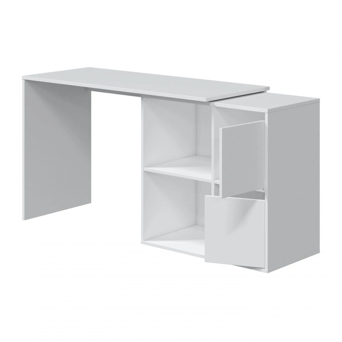 Mesa de escritorio multiposición Adapta Blanco Artik (Blanco Mate)