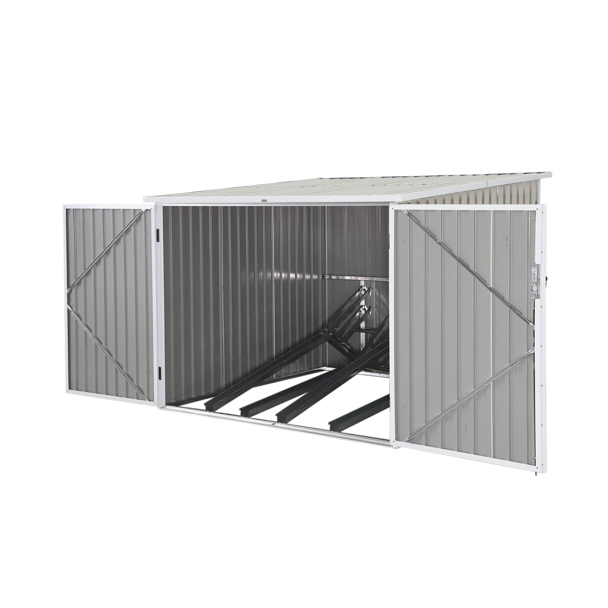 Abri à vélo acier galvanisé avec kit d'ancrage - 4 vélos NAVE