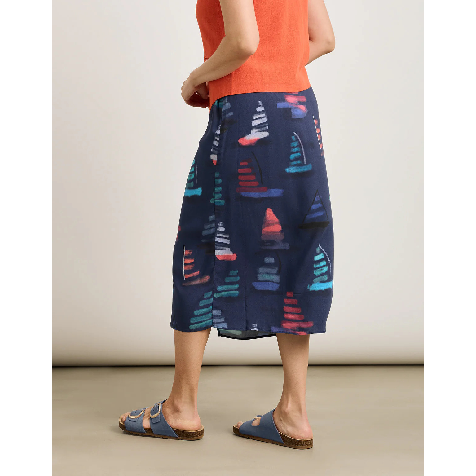 Falda Midi Azul - Viden