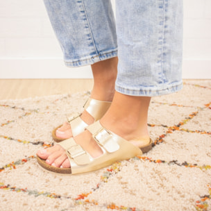 SANDALIA BABUNKERS DORADO