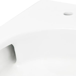 S-Line Pro WC suspendu sans bride Tornado Flush en céramique avec abattant SoftClose et fixations invisibles, blanc (WC01T)