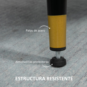 Sillón de Salón Tapizado en Lino Butaca de Salón 76 cm con Cojines Reposabrazos y Patas de Acero para Dormitorio Oficina Carga 120 kg Crema