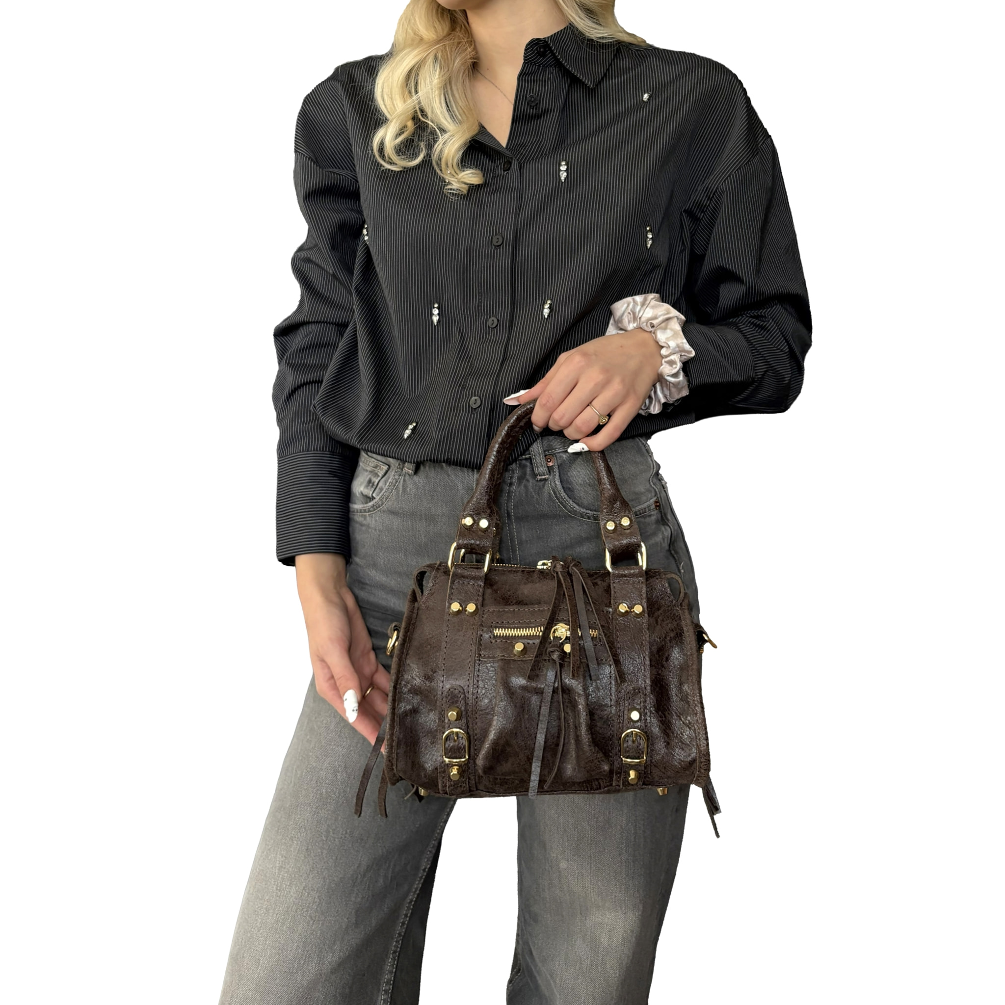 Borsetta a Mano in Vera Pelle Made in Italy
