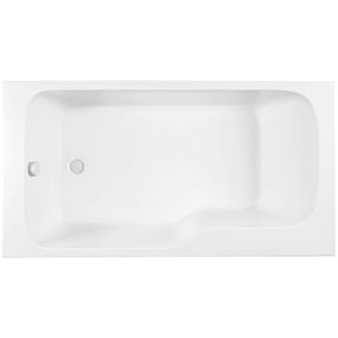 Baignoire antidérapante bain douche Malice blanc mat