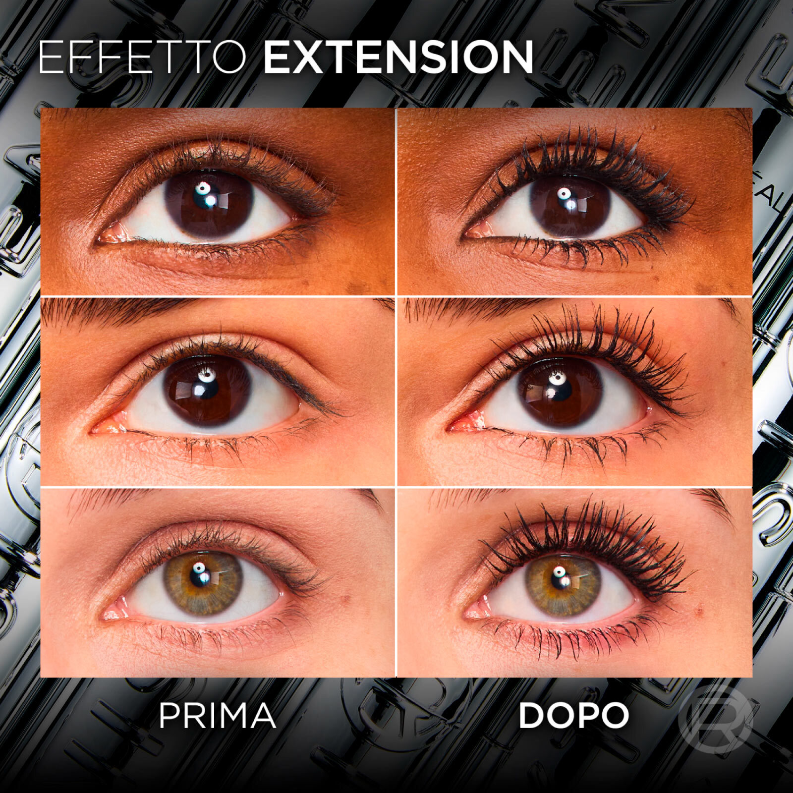 Mascara Allungante Nero Telescopic Extensionist con Scovolino Curvo Modellante per Ciglia Definite e Incurvate