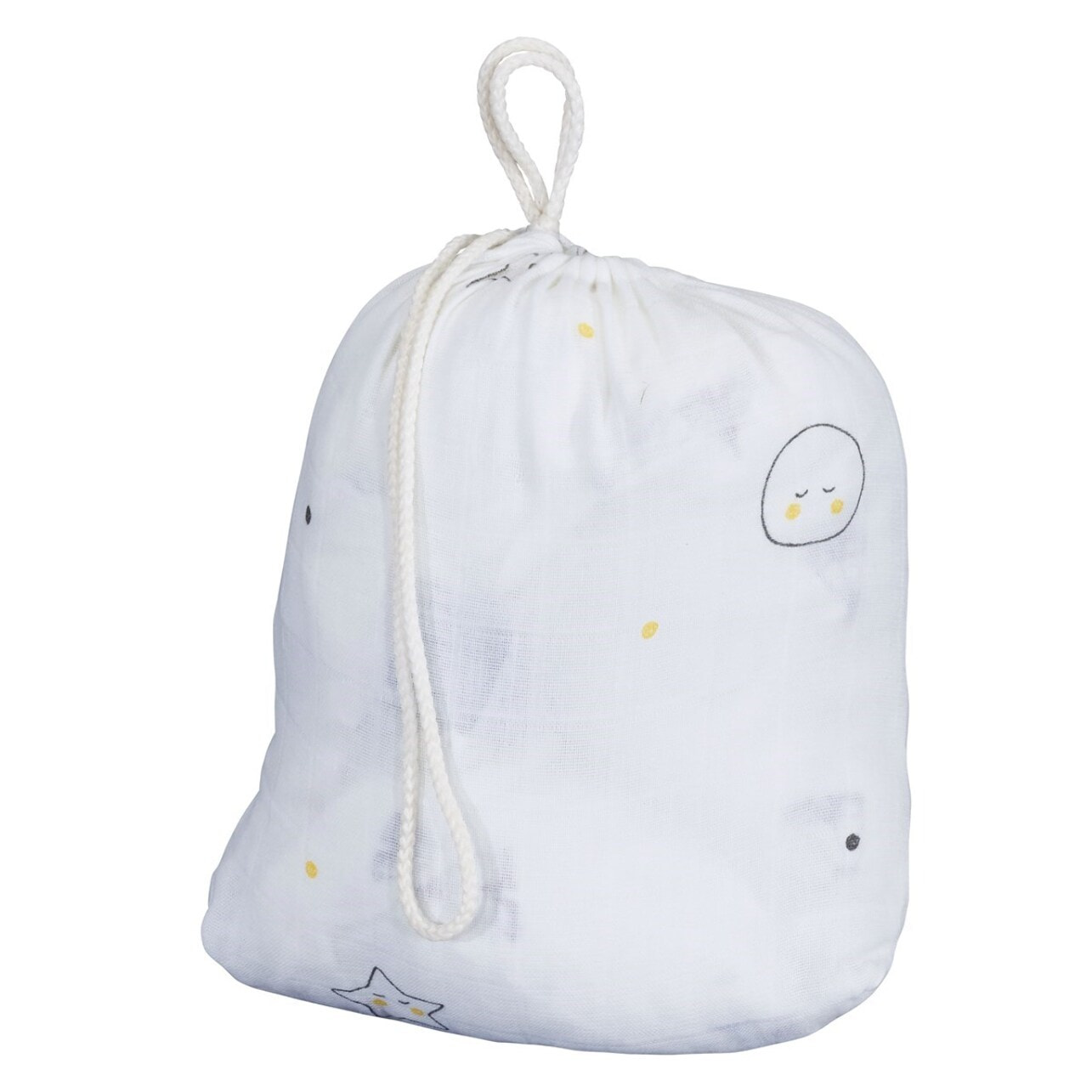 Lot de 2 draps housse bébé en coton bio blanc