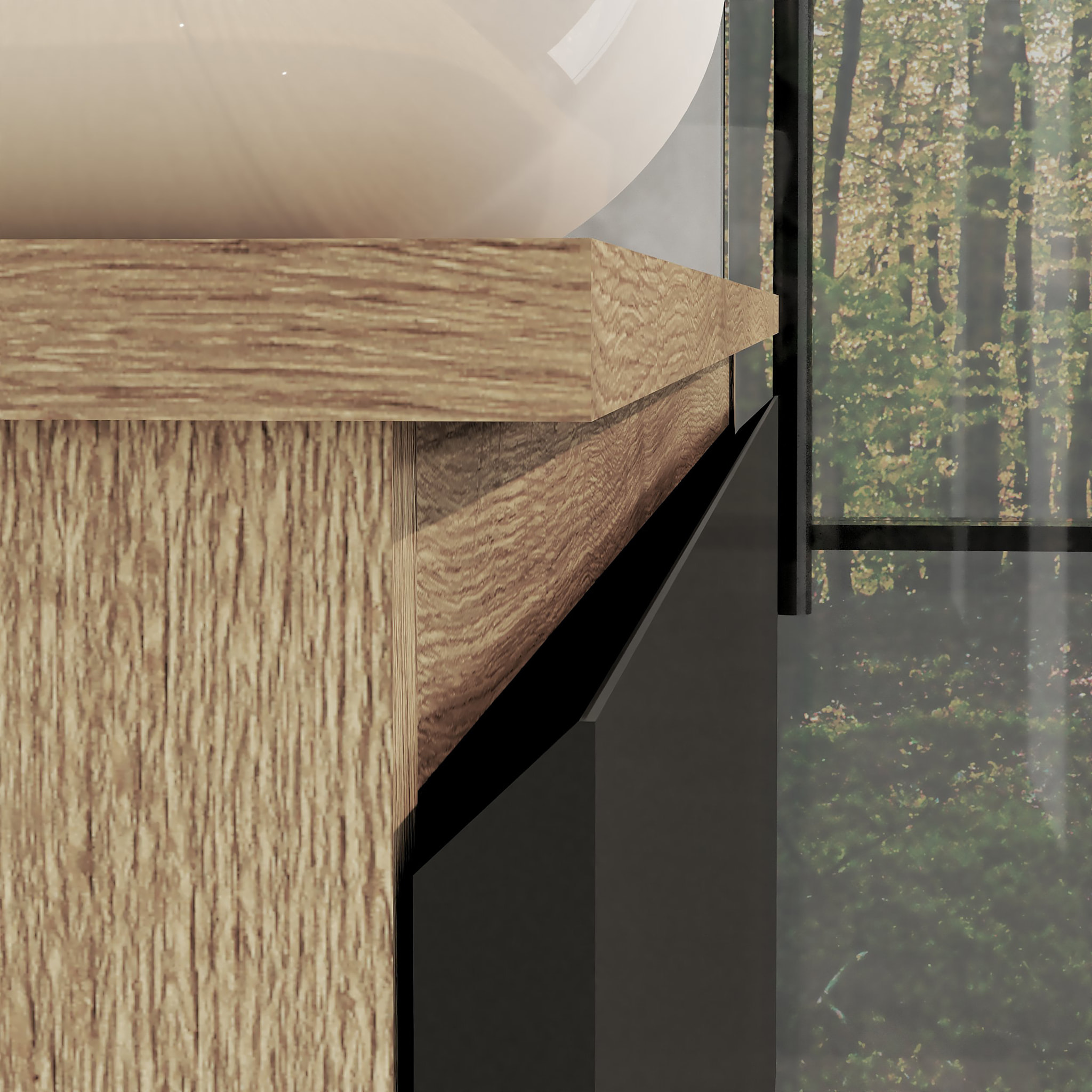 Conjunto de Baño Nia | Mueble Suspendido | 100 cm Negro | Dos Cajones | Lavabo Sobrepuesto | No incluye Espejo | Mueble Montado| Alday