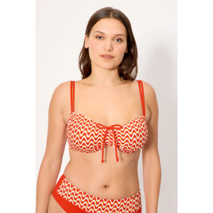 Top bikini contenitivo Arancio