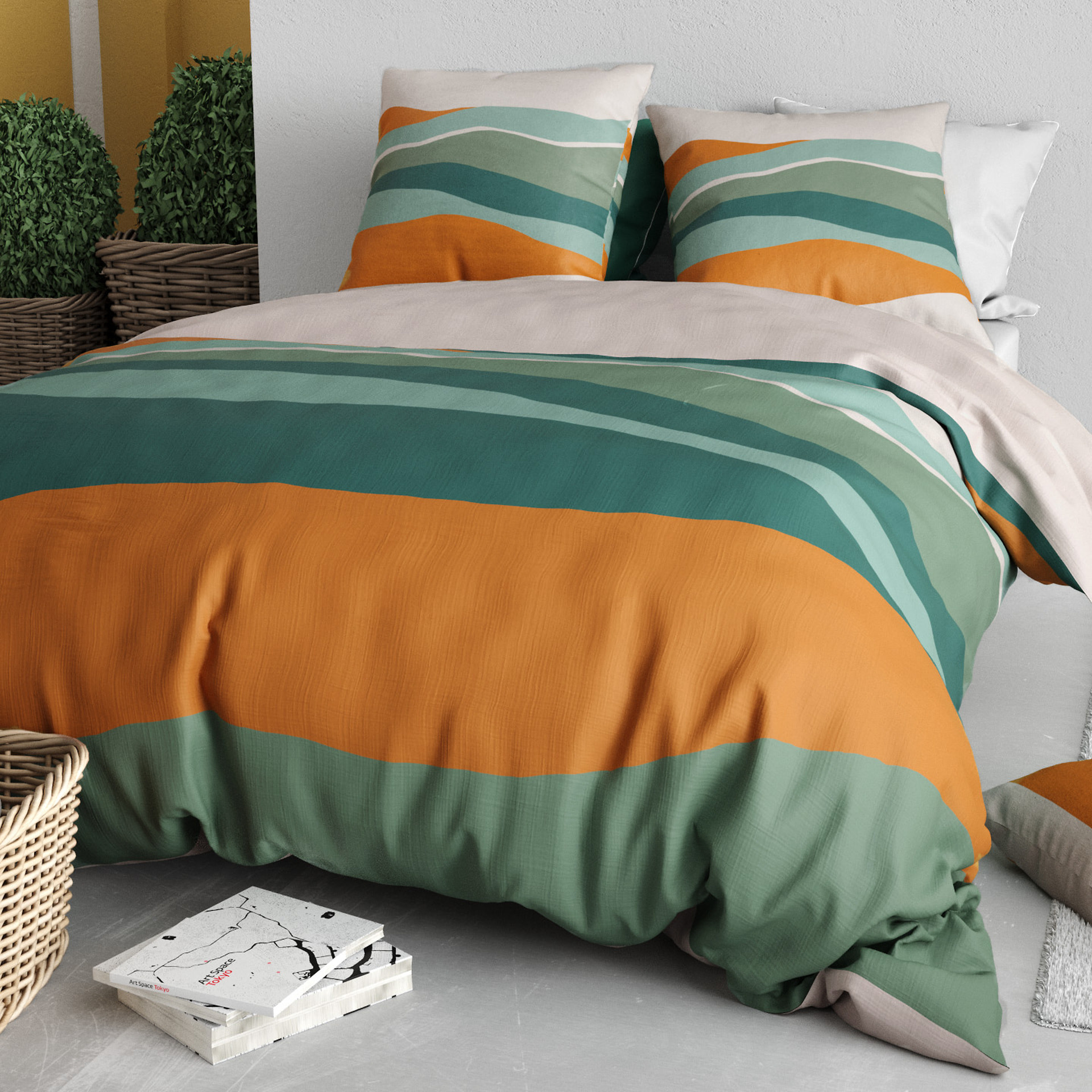 Parure Housse De Couette 3pcs 100% Coton 57 Fils MALO