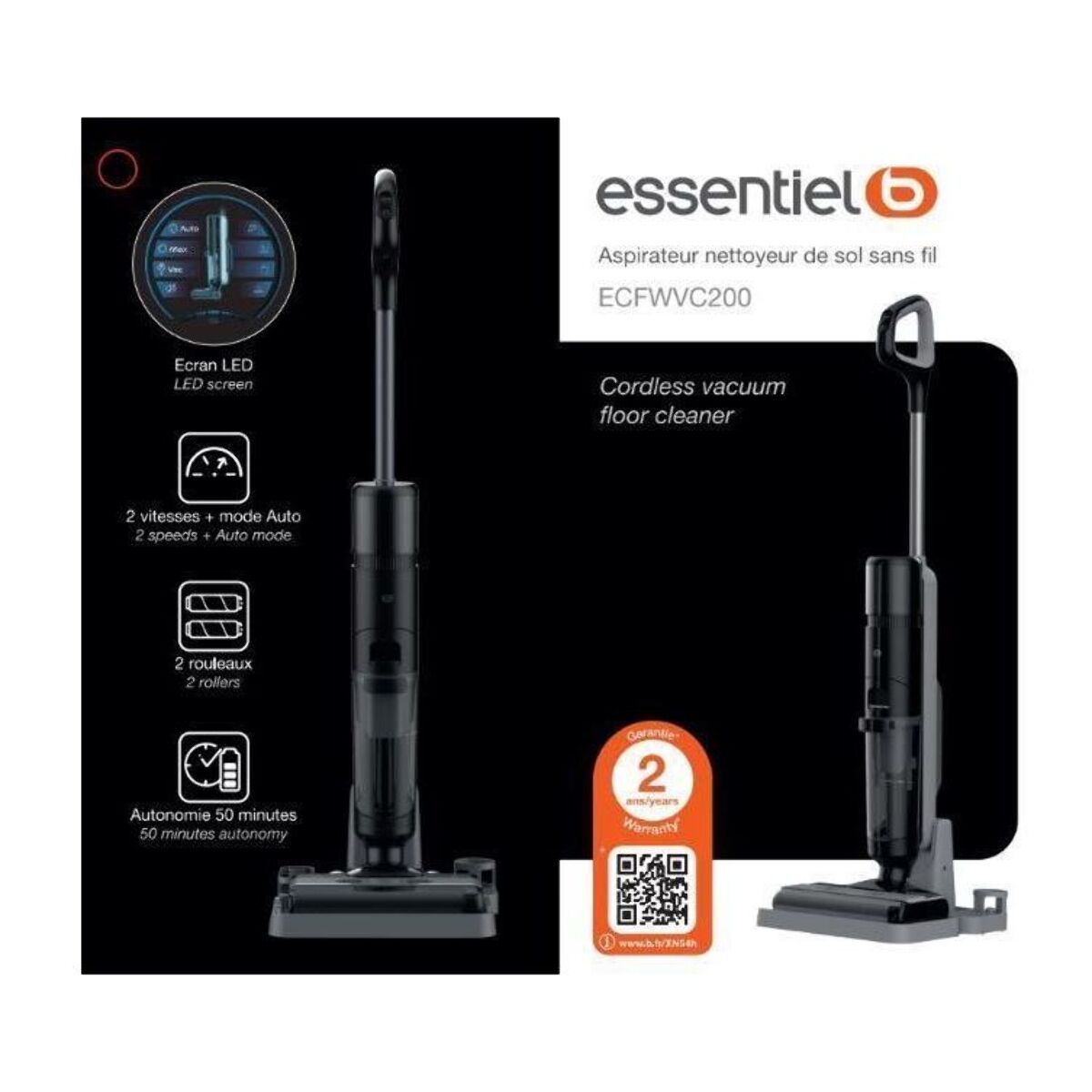 Aspirateur laveur ESSENTIELB ECFWVC200