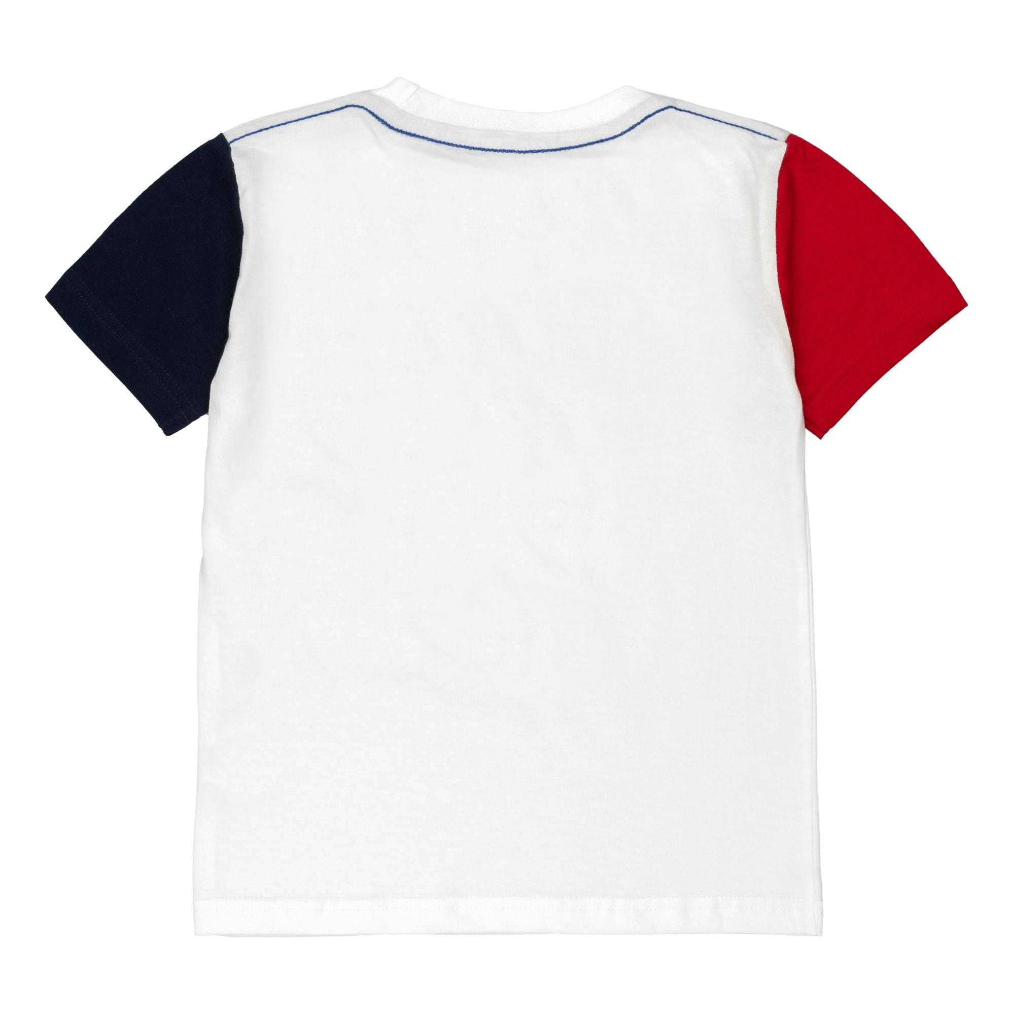 T-shirt jersey con ricamo logo flags Polo Club St Martin Bianco