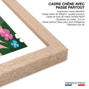 Affiche ViVe la ProVence Affiche + cadre en bois - Chêne