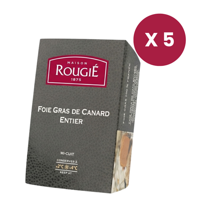 Lot x 5 Foie Gras de Canard Entier mi-cuit - barquette
