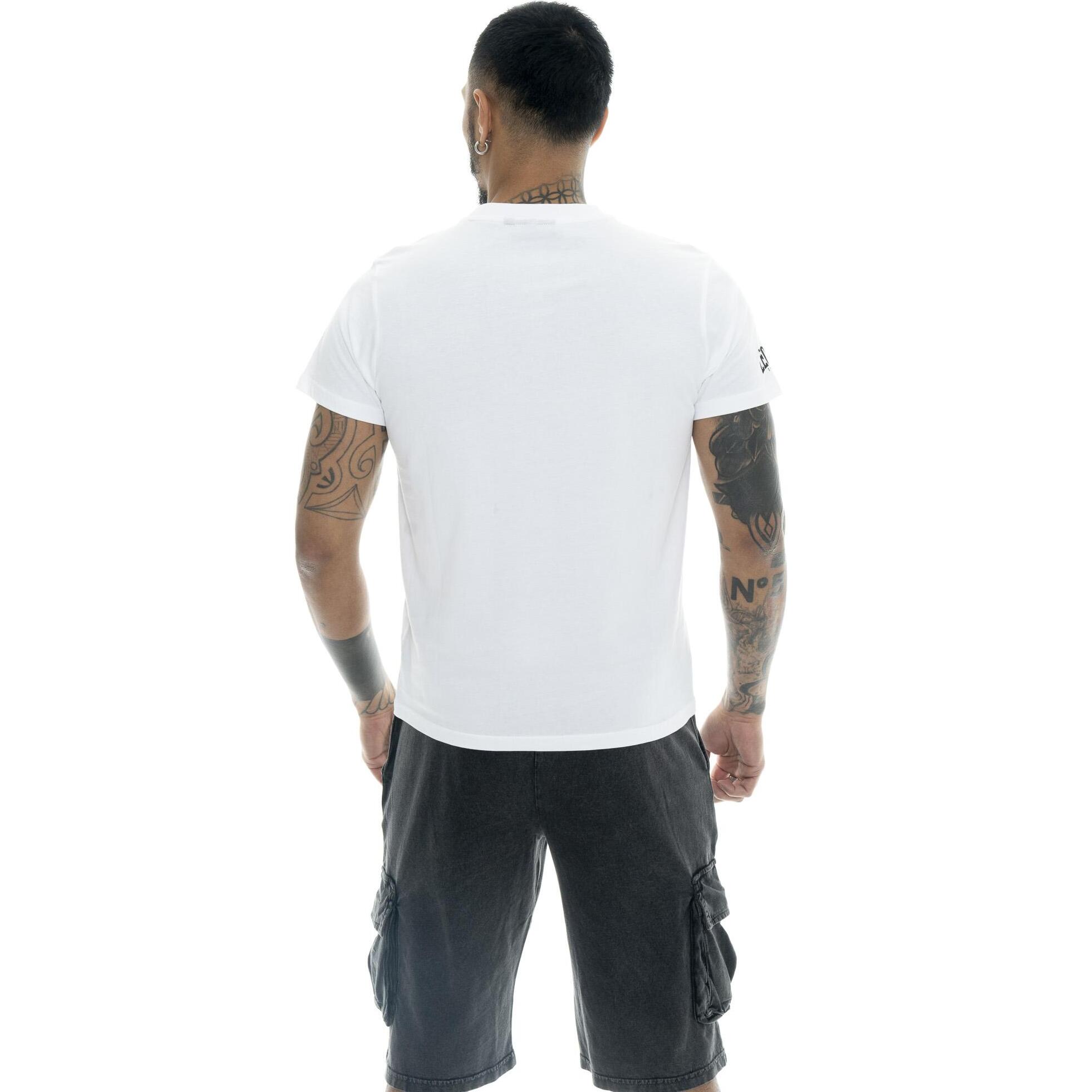 Camiseta de hombre de algodón con estampado de camuflaje Leone Military 1947
