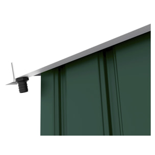 Abri de jardin métal - "Rosas "- 4,07 m² avec gouttière - Vert