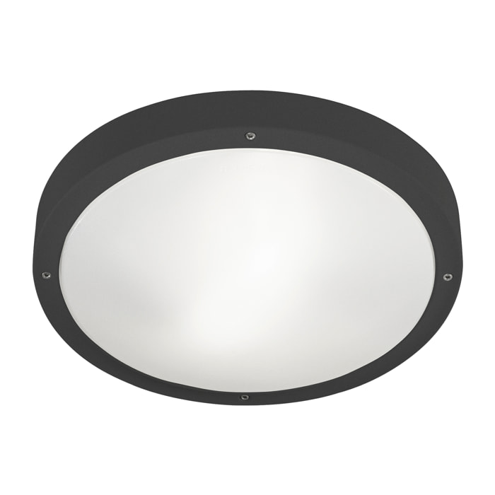 LEDS C4 Plafon Ip66 Basic E27 15W Gris Urbano