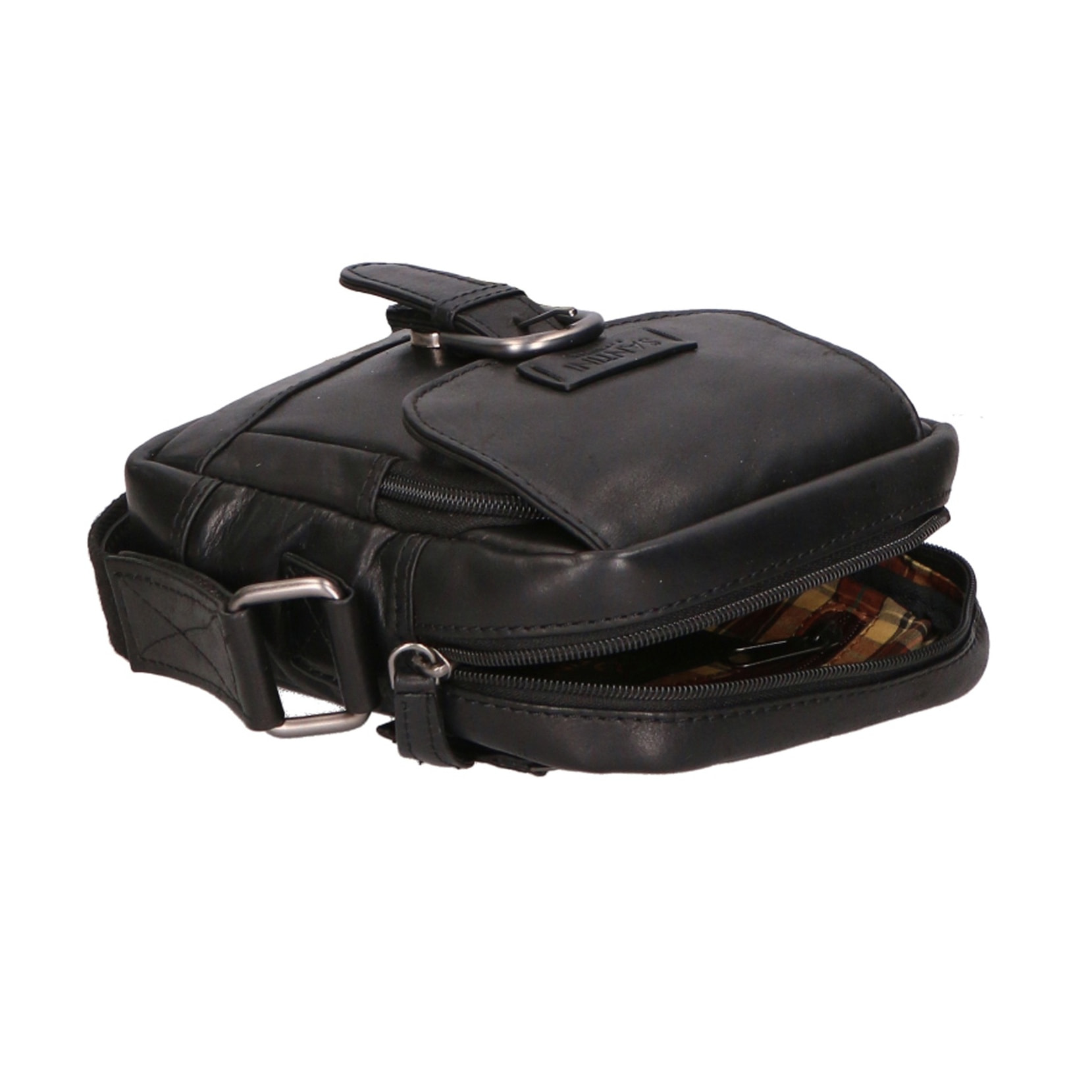 Borsa a tracolla unisex vera pelle - Modello False - 100% Made in Italy - 15.0 x 19.0 x 5.0 cm