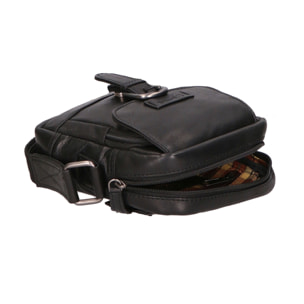 Borsa a tracolla unisex vera pelle - Modello False - 100% Made in Italy - 15.0 x 19.0 x 5.0 cm