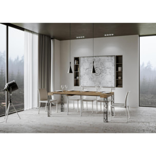 Consolle allungabile 90x40/196 cm Ghibli Small Noce telaio Antracite.