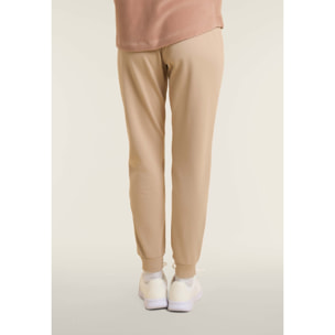 Pantaloni con fondo a costina e bande logate