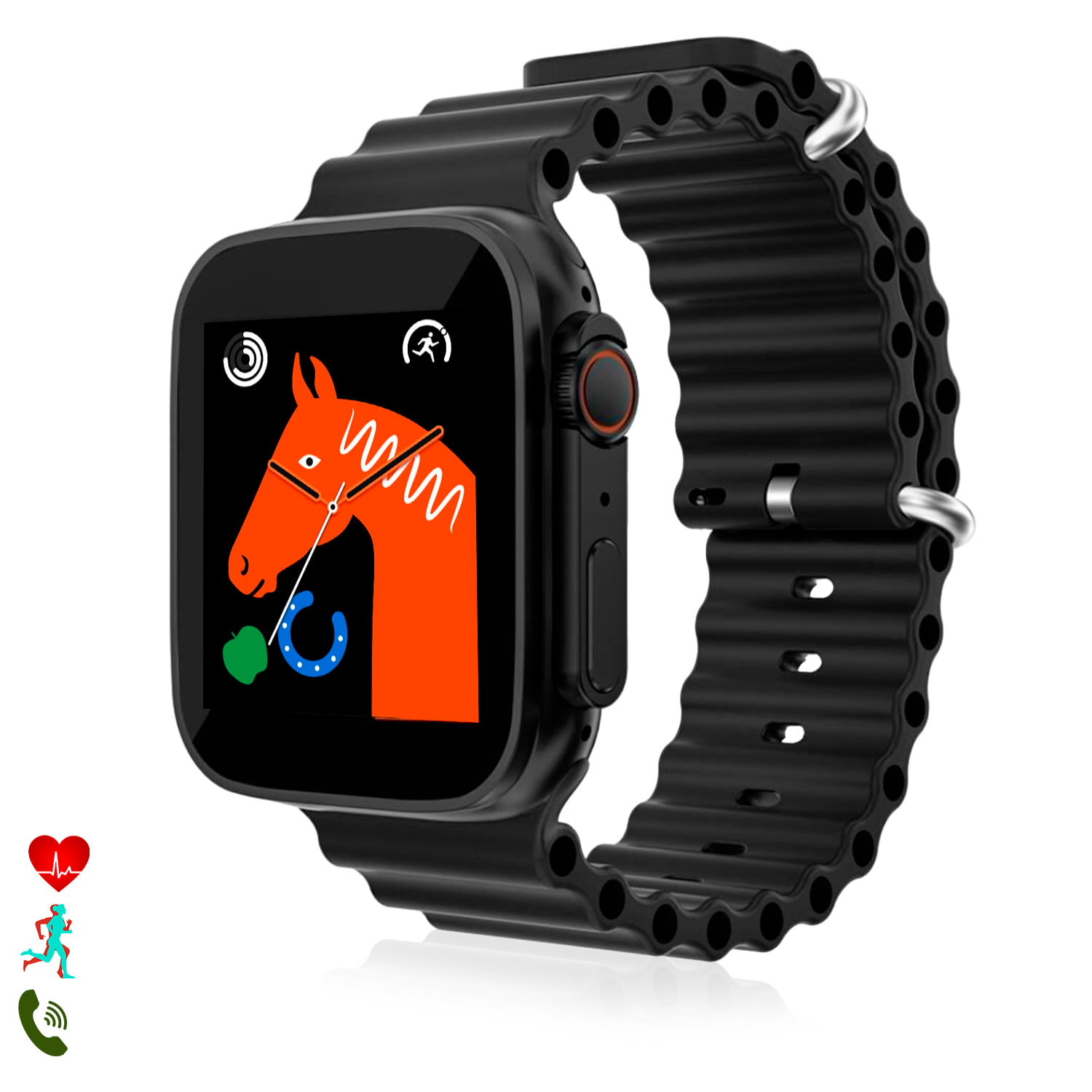 Smartwatch T500 Ultra, avviso di notifiche, tastiera di chiamata bluetooth, modalità sport e monitor cardiaco.