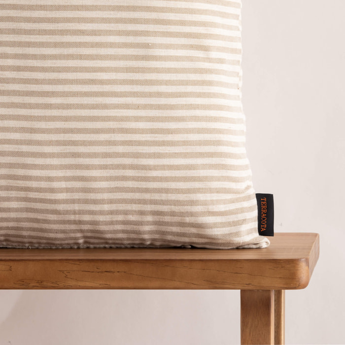 Housse de coussin jacquard 50x50 cm Jávea Mediana Tabac
