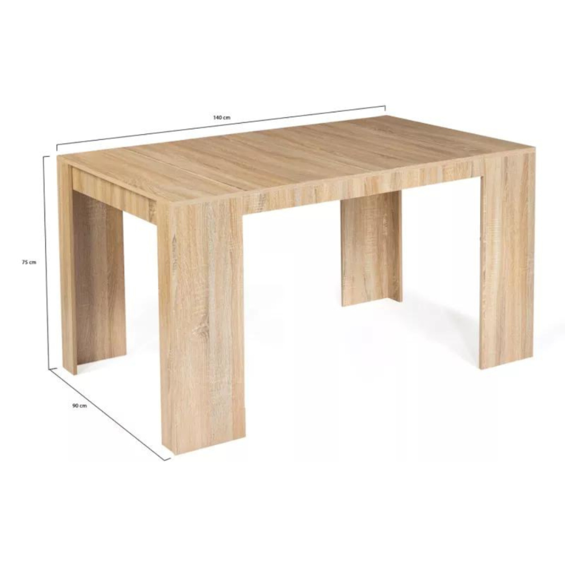 Table console extensible en bois - 1,40 m NOVA