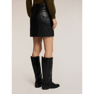Motivi - Minigonna asimmetrica con tasche - Nero