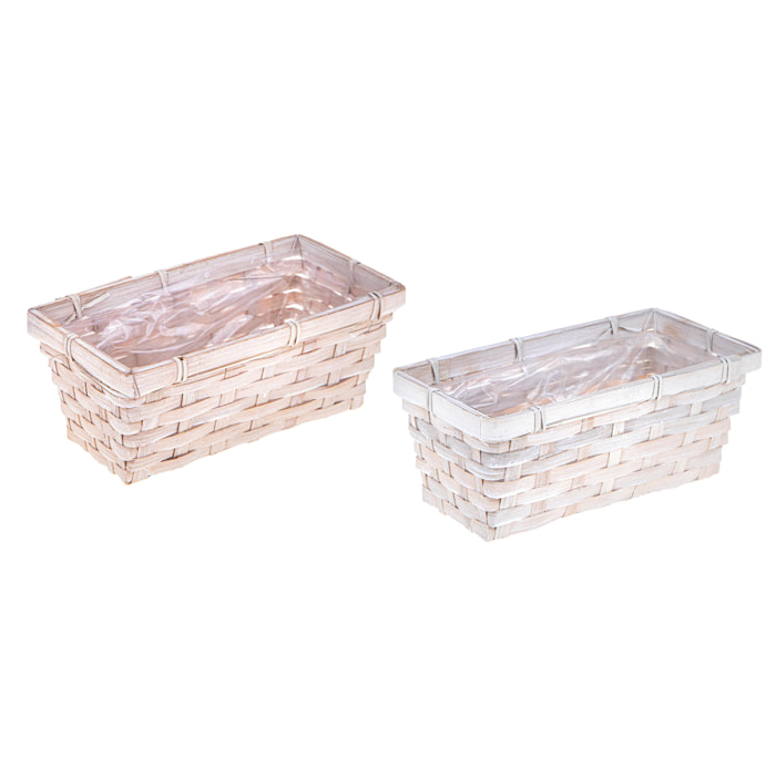 Cassetta In Vimini. Larghezza 22 Cm - Pezzi 12 - 22X9X11,5cm - Colore: Multicolore - Bianchi Dino - Cesteria