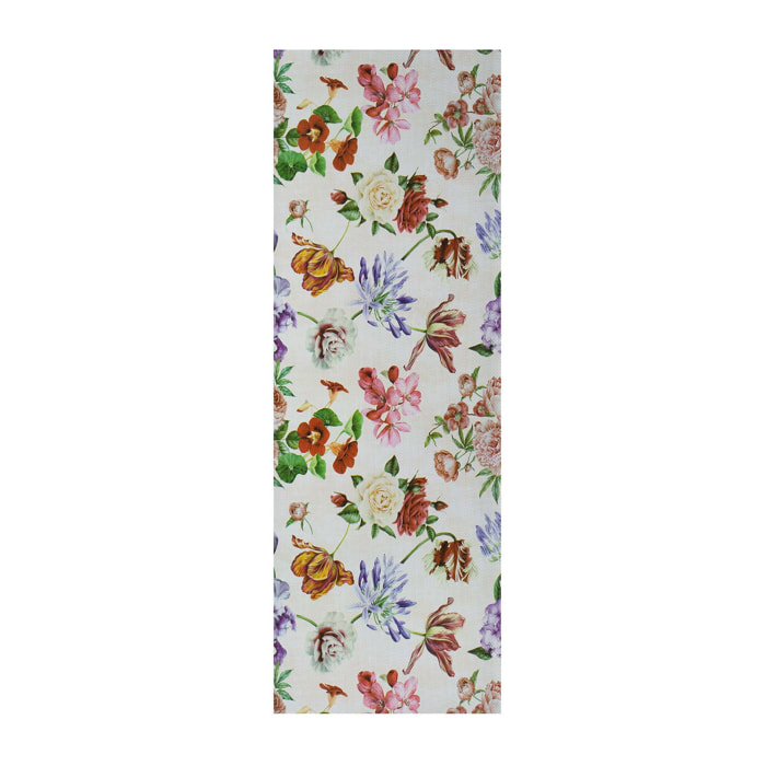 SALLY Alfombra vinílica de cocina dibujos de flores en multicolor, varias medidas disponibles.