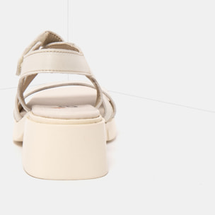 Sandalias con tacón 2062 NAPPA CREAM / VARSOVIA color Cream