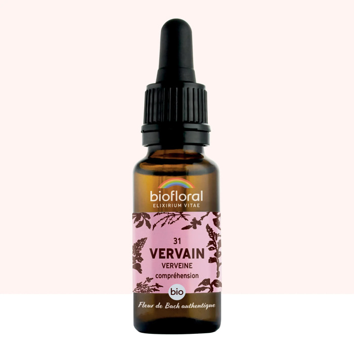 Biofloral - Fleur de Bach n°31 Vervain, Verveine - Bio Demeter - 20 ml