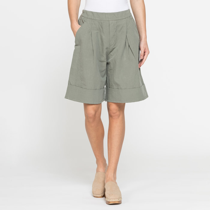 BERMUDA IN MISTO LINO COMFORT FIT