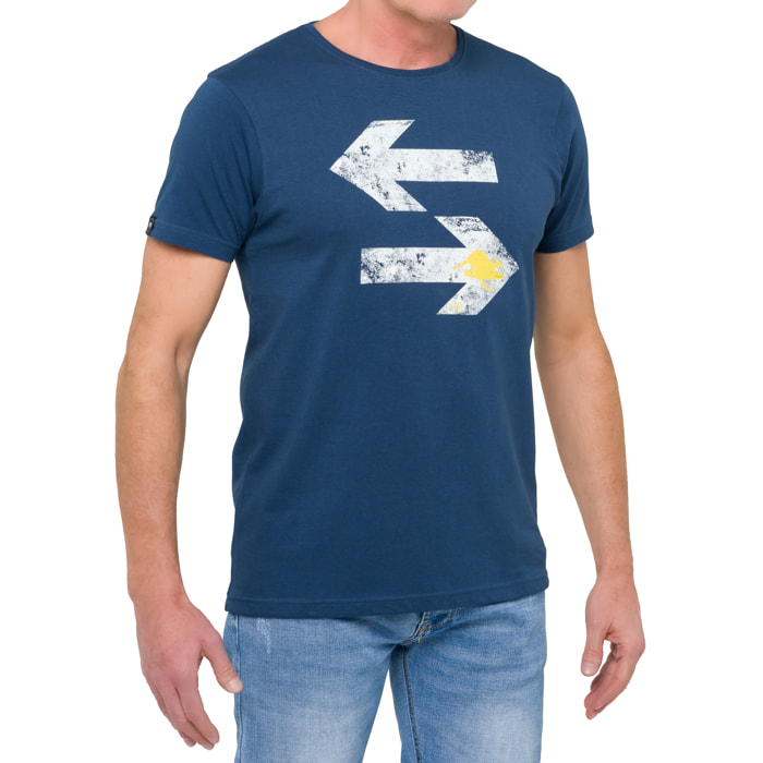 Camiseta de algodón 150 gr Hot Buttered Direction azul