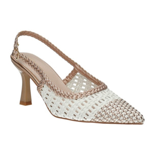 Décolleté sling back Donna Tata Italia Rosa