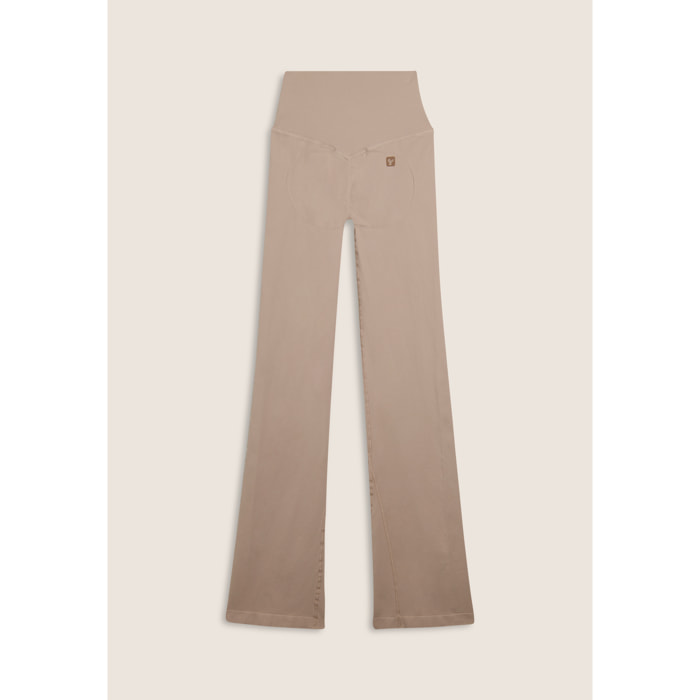 Leggings sportivi seamless a zampa con vita altissima