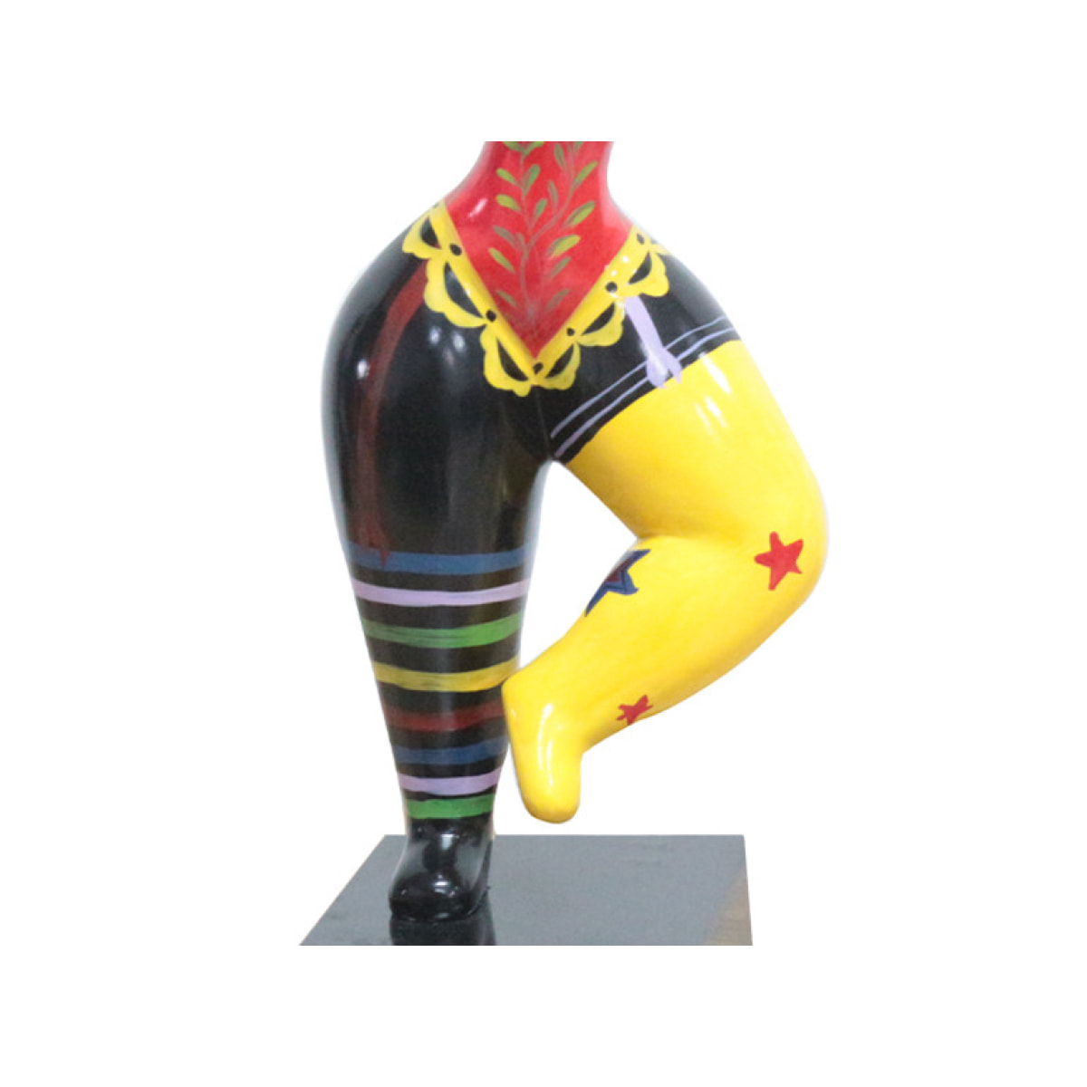 Statuette femme qui danse en résine multicolore H34cm - SUMA 03