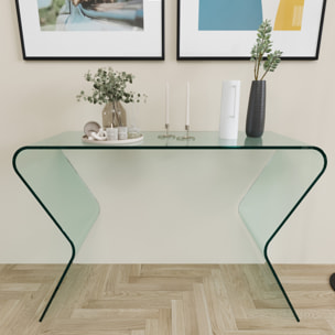 Consolle Tavolo Scrivania Ingresso Soggiorno Camera Letto Salotto Ufficio Sala Vetro Cristallo Tavolino Stretto Design Moderno Elegante 120 x 82 x 40