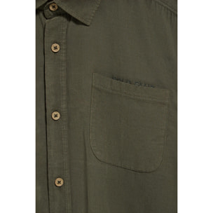 Camicia con tasche Massachusetts verde kaki con ricamo Polo Club