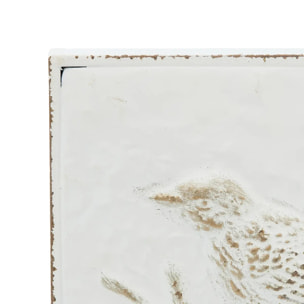 Décoration murale Varo oiseau 26x26m blanc