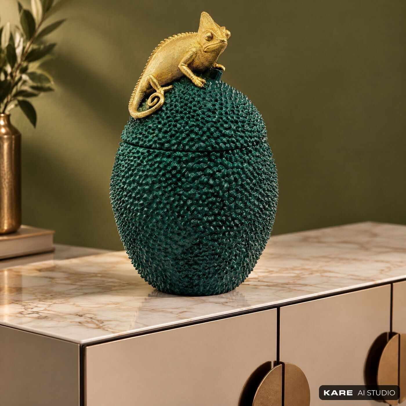 Boîte caméléon 41cm verte Kare Design