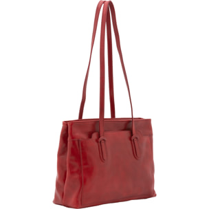 Borsa a spalla da donna - Modello Iduna Lux - Vera pelle - 35.0 x 26.0 x 12.0 cm