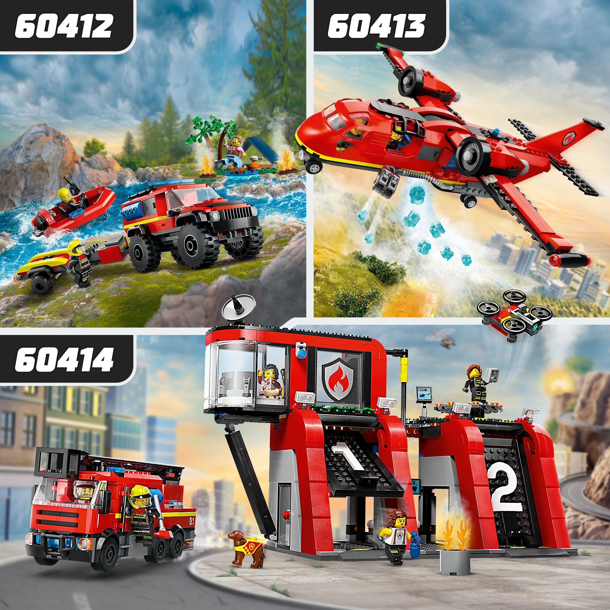 LEGO CITY 60412 - FUORISTRADA ANTINCENDIO E GOMMONE DI SALVATAGGIO